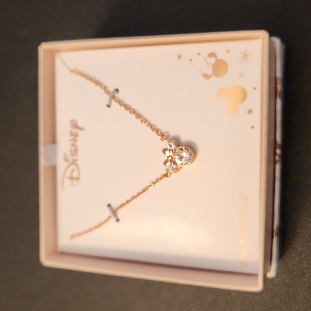 Disney Gold Flash Plated Minnie Necklace